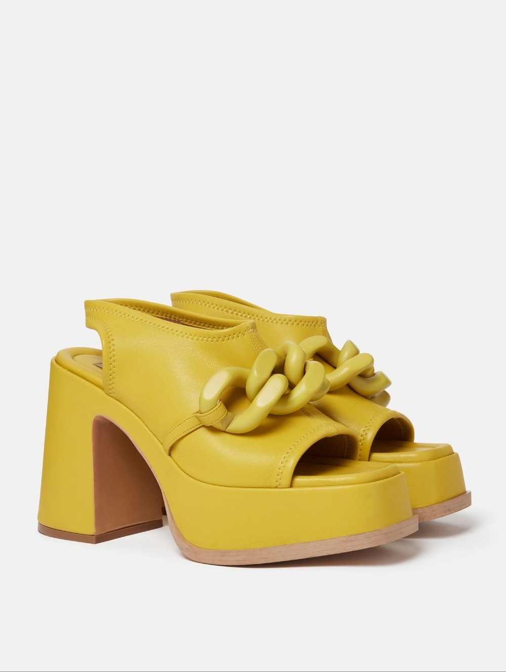 STELLA MCCARTNEY Skyla Chain Detail Platform Sandals EU 37.5 US 7.5 Org $1,145